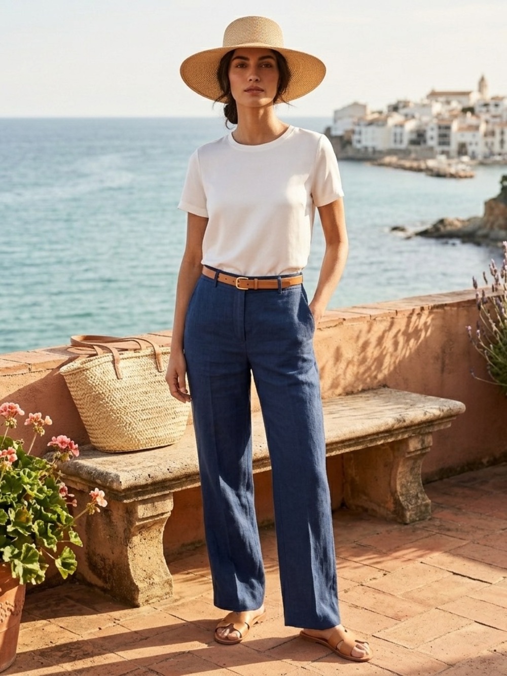 J Crew Bristol Slim 100% linen trouser Straight leg Pants Size 2 NAVY $128 NWOT